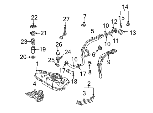 2004 Toyota Matrix Senders Diagram 1 - Thumbnail