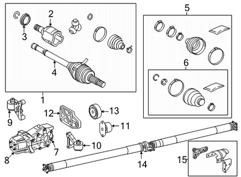 2022 Toyota Corolla Cross Axle & Differential - Rear Diagram