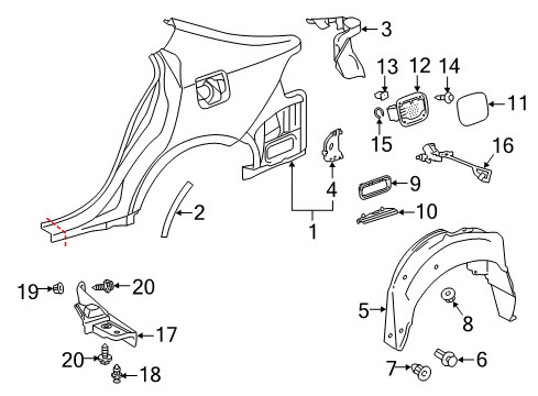 Nut, Flange Diagram for 90178-A0025