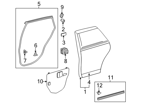 2014 Toyota Venza Rear Door Diagram