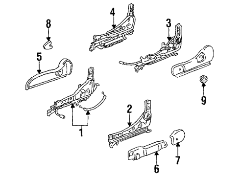 1993 Toyota Celica Tracks & Components Diagram