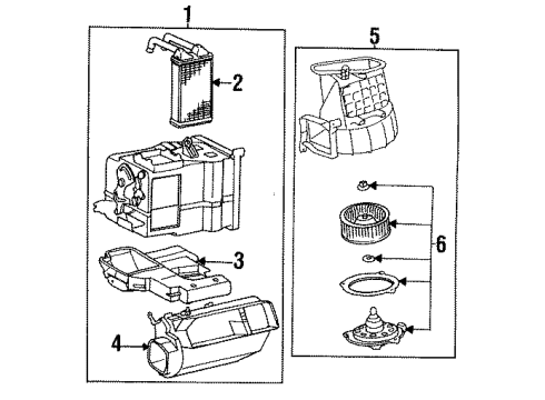 1993 Toyota Tercel Blower Motor & Fan Diagram
