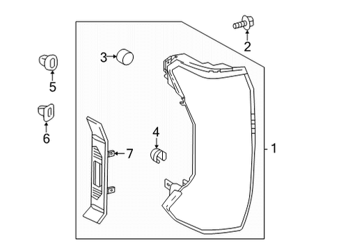 2023 Toyota Tundra Combination Lamp Assy, Passenger Side Diagram for 81550-0C130