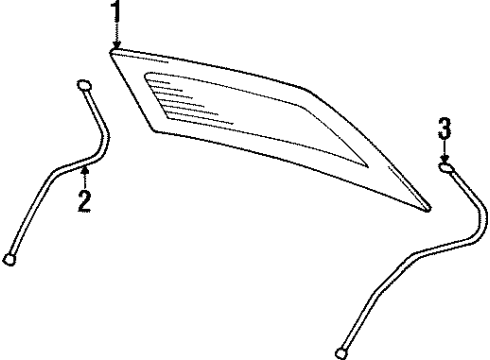 1997 Toyota Paseo Back Glass Diagram