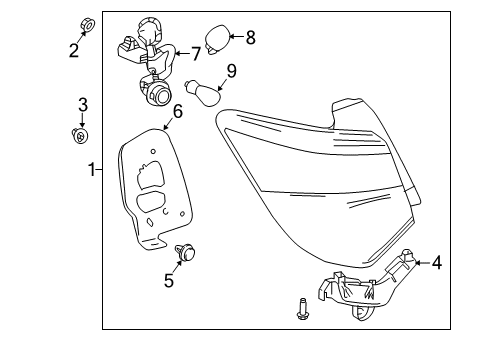 2018 Toyota Yaris Tail Lamps Diagram