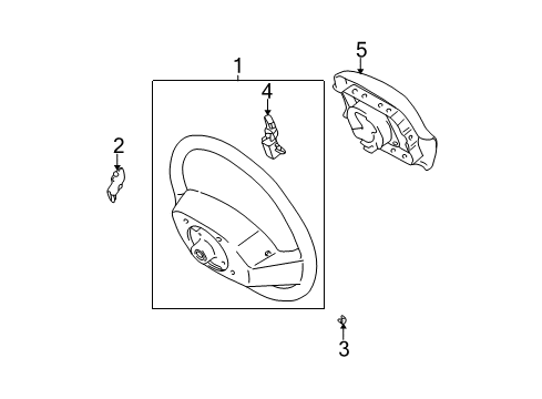1995 Toyota Tacoma Steering Column, Steering Wheel & Trim Diagram 7 - Thumbnail