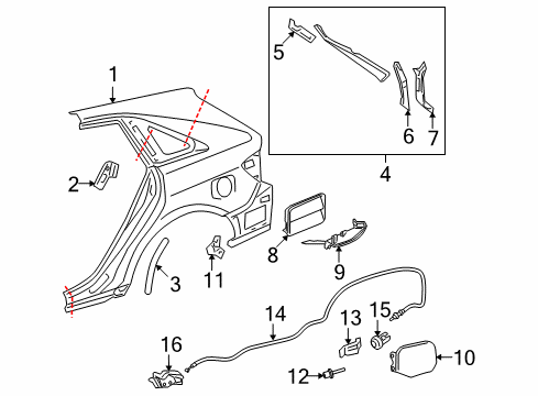 2014 Toyota Venza Fuel Door Diagram