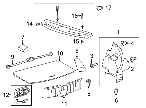 2017 Toyota Yaris Interior Trim - Rear Body Diagram