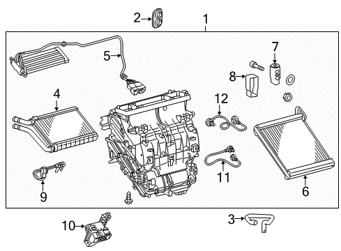 2014 Toyota Corolla Heater Core & Control Valve Diagram 2 - Thumbnail