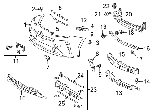 2021 Toyota Prius AWD-e Bumper & Components - Front Diagram