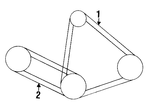 1999 Toyota Avalon Belts & Pulleys Diagram