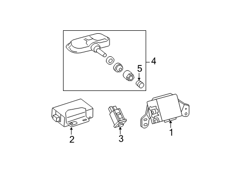 2009 Toyota Tacoma TPMS Sensor Diagram for 42607-04011
