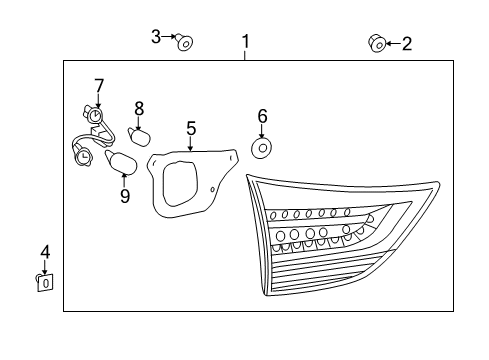 2020 Toyota Sienna Backup Lamps Diagram