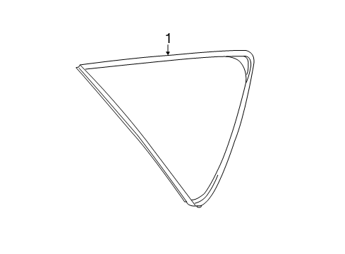 2018 Toyota Corolla iM Quarter Panel - Glass & Hardware Diagram