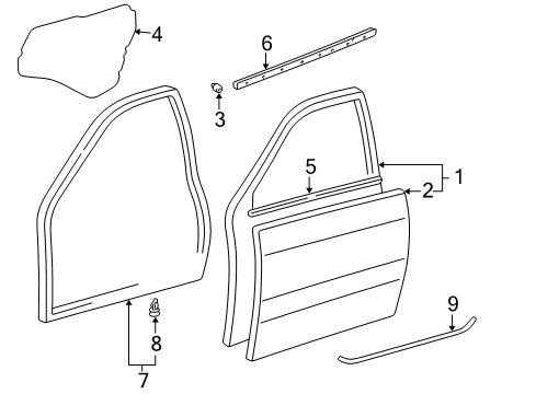 Cover, Front Door Service Hole, Driver Side Diagram for 67802-60011