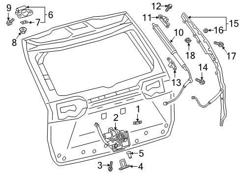 2021 Toyota RAV4 Lift Gate Diagram