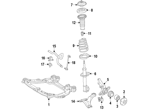 2016 Toyota Highlander Lower Control Arm, Driver Side Diagram for 48069-0E060