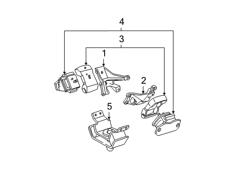2006 Toyota Tundra Engine & Trans Mounting Diagram 2 - Thumbnail