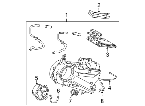 2004 Toyota Sienna A/C Evaporator Components Diagram