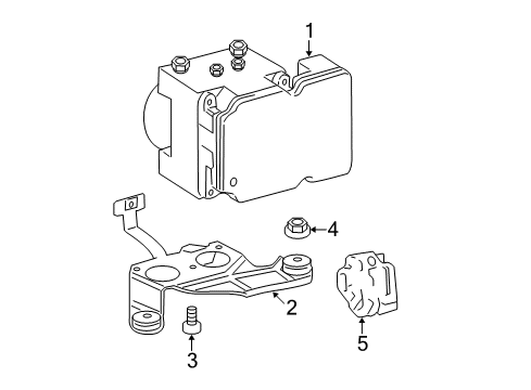 2018 Toyota Tundra ABS Components Diagram