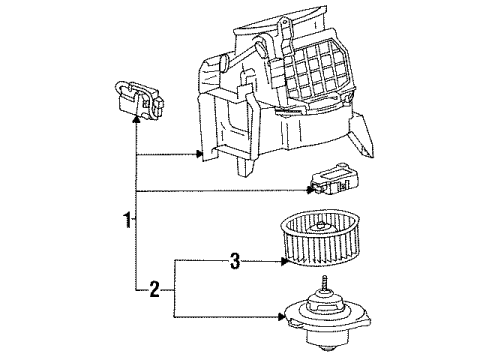 1991 Toyota Celica Blower Assembly, Front Diagram for 87130-20470