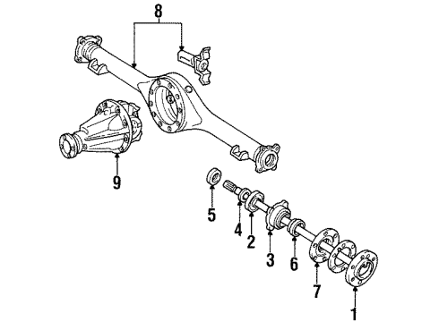 1994 Toyota T100 Axle & Differential - Rear Diagram