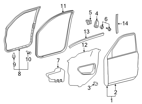 2017 Toyota Land Cruiser Front Door Diagram