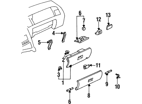 1997 Toyota Supra Glove Box Diagram
