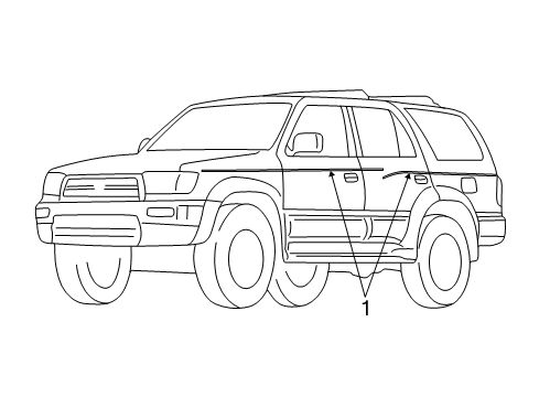 1997 Toyota 4Runner Stripe Tape Diagram