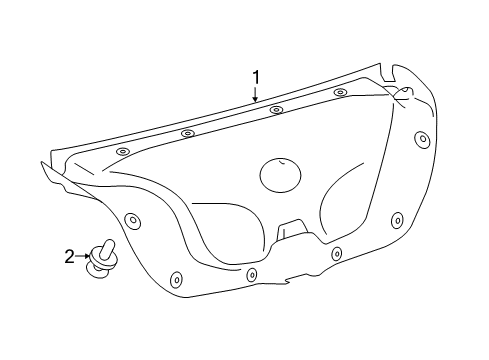 2016 Toyota Camry Interior Trim - Trunk Lid Diagram