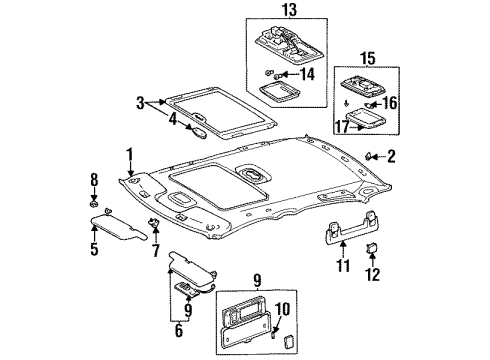 1996 Toyota Avalon Sunroof Diagram