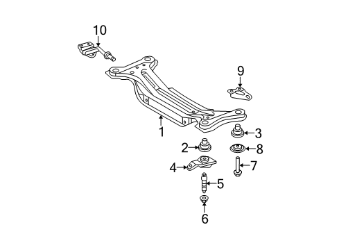 2007 Toyota Highlander Suspension Mounting - Rear Diagram 2 - Thumbnail
