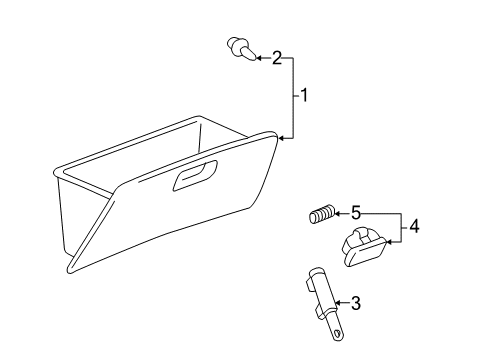 2004 Toyota Matrix Glove Box Diagram
