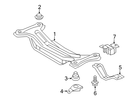2017 Toyota Camry Suspension Mounting - Rear Diagram 2 - Thumbnail