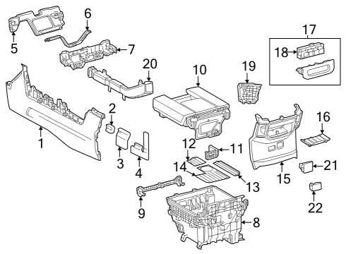 2023 Toyota Sequoia Console Diagram 1 - Thumbnail