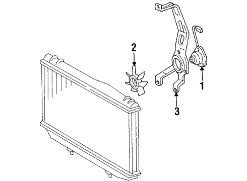 1998 Toyota Supra Cooling System, Radiator, Water Pump, Cooling Fan Diagram 2 - Thumbnail
