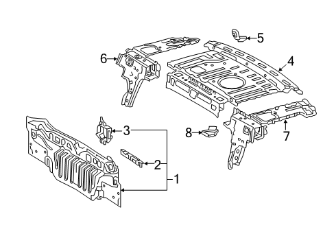 2020 Toyota Avalon Rear Body Diagram