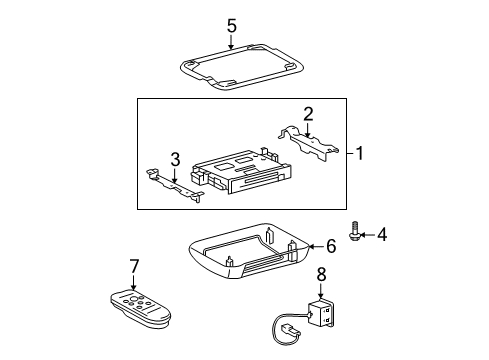 2013 Toyota Highlander Entertainment System Components Diagram 1 - Thumbnail