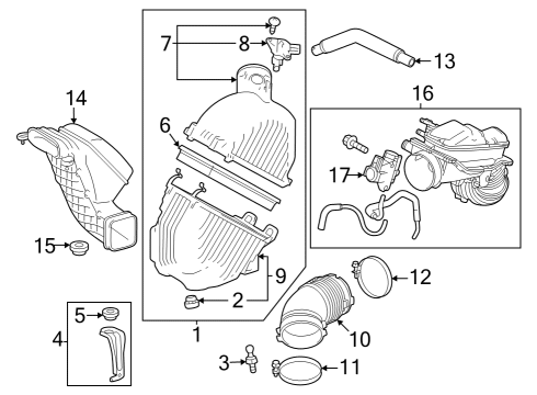 2024 Toyota Grand Highlander Air Filter Diagram for 17801-F0080