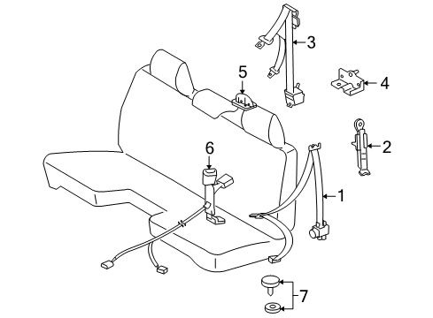 2014 Toyota Tacoma Seat Belt Diagram