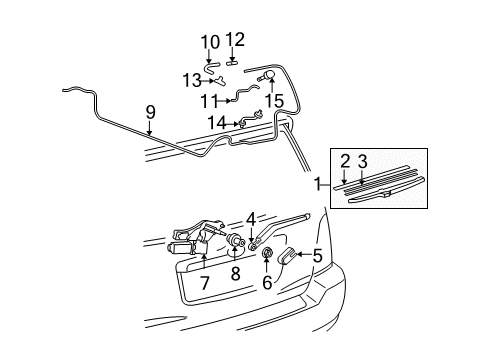 2006 Toyota Highlander Wiper & Washer Components Diagram 2 - Thumbnail