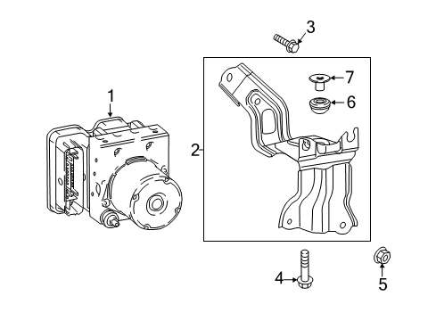 2018 Toyota C-HR ABS Components Diagram