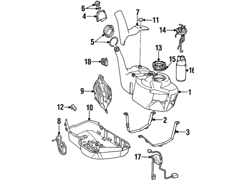 1995 Toyota Supra Temperature Sending Unit Diagram for 89428-24010