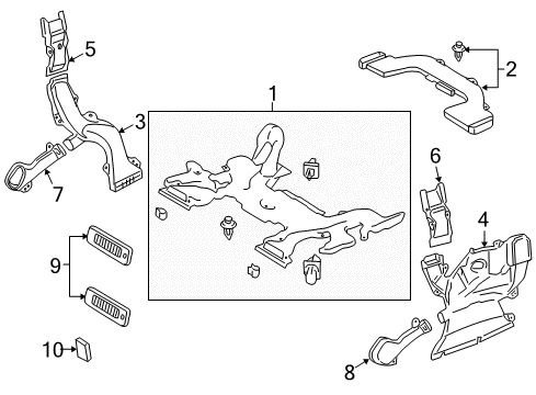 2017 Toyota Land Cruiser Ducts Diagram