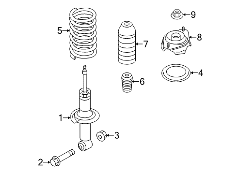 2016 Scion FR-S Struts & Components - Rear Diagram