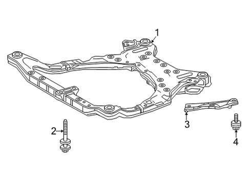 2022 Toyota Sienna Suspension Mounting - Front Diagram