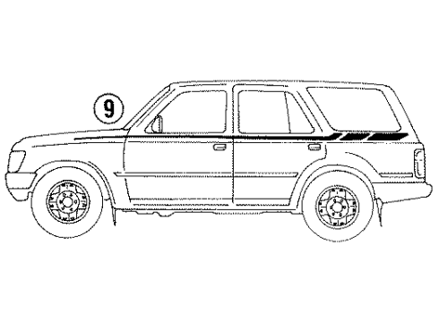 1993 Toyota 4Runner Stripe Tape Diagram