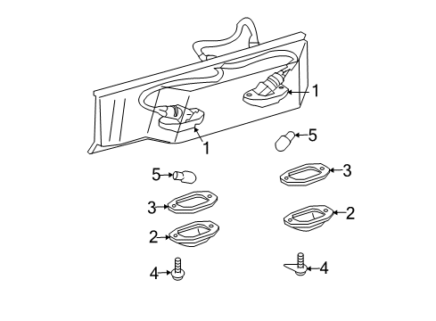 2013 Toyota FJ Cruiser License Lamps Diagram