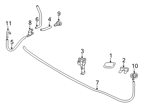 Joint, Lidar Cleaner Hose, Rear Diagram for 90075-17011