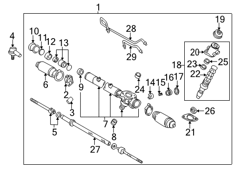 2002 Toyota Sienna Valve Assembly, Front Diagram for 44210-08020